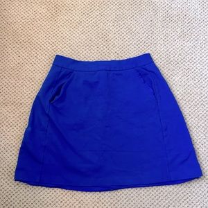 ANTHROPOLOGIE | Sapphire Blue Ponte Mini Skirt with Pockets